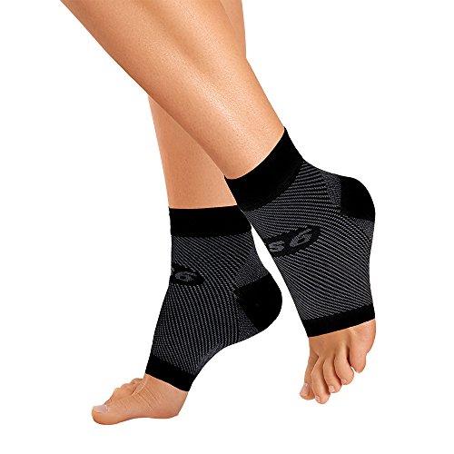 Orthosleeve media compresión graduada FS6, Negro, talla XL - 6 zonas de compresión -Producto específico para fascitis plantar y dolor en el talón - Mejora la circulación - Reduce la inflamación - Ayuda a la rehabilitación