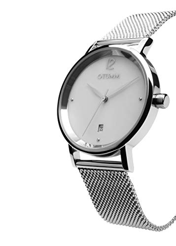 Otumm Mesh Señora Acero Calendario MOP 36mm MELCM02 Unisex Mesh Reloj