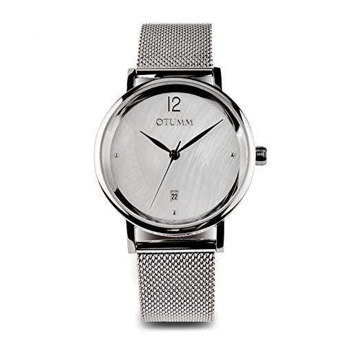 Otumm Mesh Señora Acero Calendario MOP 36mm MELCM02 Unisex Mesh Reloj