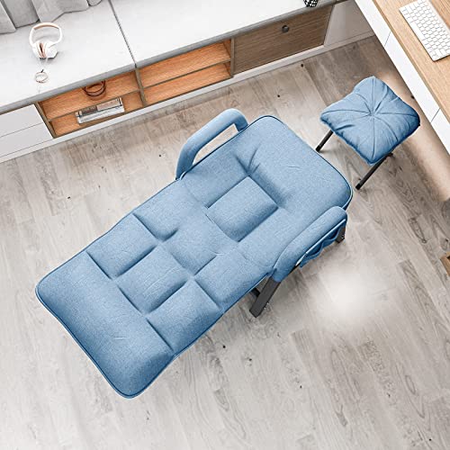 OUHZNUX Sillón Relax con Reposapiés, Butacas de Salon Reclinable Lounge Tapizado con Respaldo Alto Ajustable de 180 Grados, Capacidad de Carga de 130 kg, Dormitorio Comedor, Café