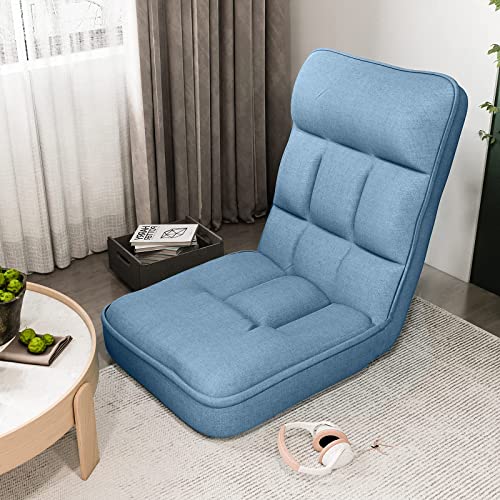 OUHZNUX Sillón Relax con Reposapiés, Butacas de Salon Reclinable Lounge Tapizado con Respaldo Alto Ajustable de 180 Grados, Capacidad de Carga de 130 kg, Dormitorio Comedor, Café