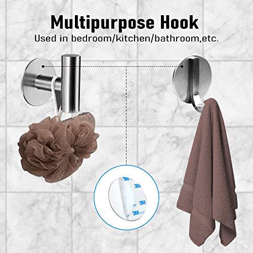 O'woda 5 Piezas Juego de Accesorios de Baño, Toallero Baño 40 cm + Portarrollos para Papel + Toallero Barra + 2 Gancho Adhesivo, 304 Acero Inoxidable, Sin Taladro (Plata)