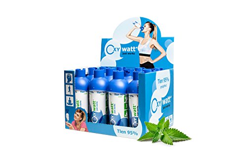 OXYwatt mint 95% ee oxígeno en una lata, 12 botellas de oxigeno 5 litros