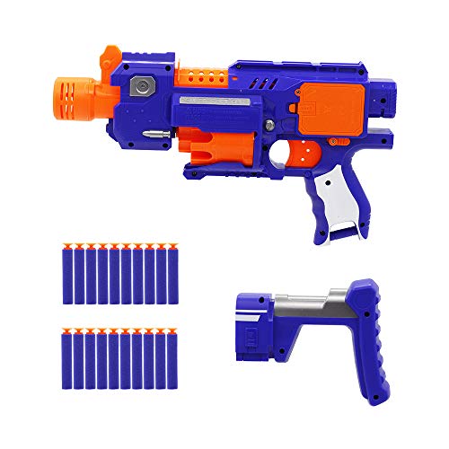 OYJD Pistola de Juguete de Bala Suave de Espuma eléctrica, Pistola de Juguete al Aire Libre para niños Elite Assault, 20 Dardos Especiales.