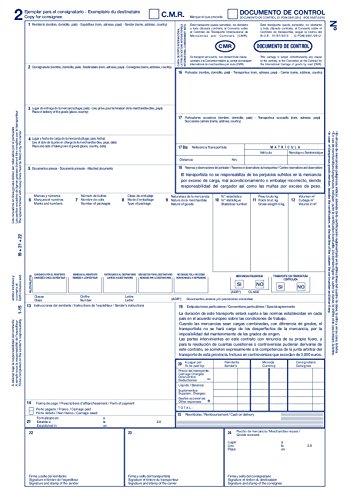 Pack 5 Talonarios CMR Transporte Internacional | Acordes a la legislación vigente