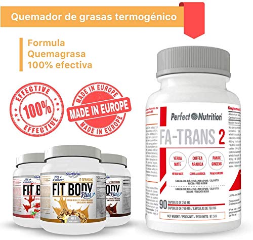 Pack adelgazamiento : Batido sustitutivo de comida + quema grasas termogenico dieta hombre y mujer (Chocolate - Bombon, 480gr)