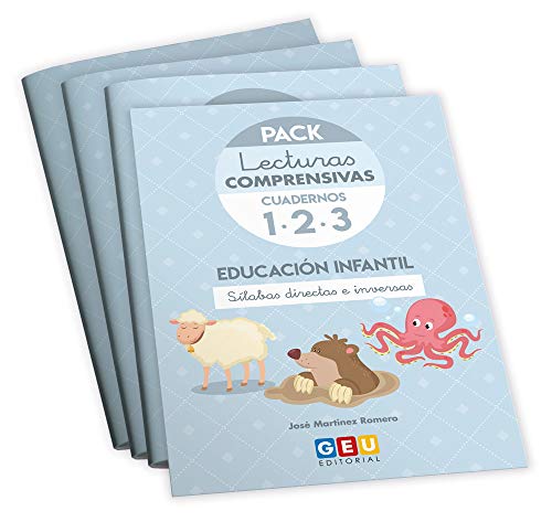 Pack Lecturas Comprensivas/ Educación Infantil/ Editorial Geu/ mejora la Comprensión Lectora/ Recomendado Como Apoyo/ Actividades sencillas (Niños de 3 a 6 años)