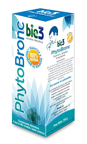 Pack Phytobronc Duo - Incluye 1 Jarabe Balsámico Natural para Niños y 1 para Adultos - Suaviza y despeja las vías respiratorias - Sin Azúcar - con MIEL - 100% NATURAL