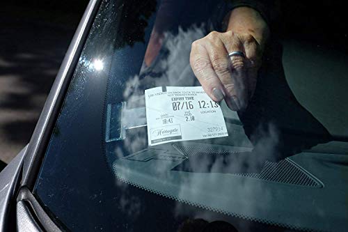 Palo en Boleto de Estacionamiento del Parabrisas Clip,Coche Ticket Clip 10 Piezas Pinza de Plástico para Parabrisas de Coche Adhesiva Soporte con Cinta para Vehículo y Caravana Transparente