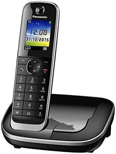 Panasonic KX-TGJ310SPB - Teléfono Fijo Inalámbrico (LCD color, Agenda de 250 Números, Bloqueo de Llamadas, Modo ECO Plus, Modo No Molestar), Color Negro