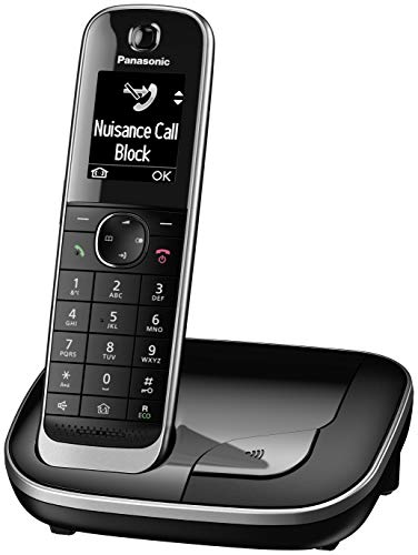 Panasonic KX-TGJ310SPB - Teléfono Fijo Inalámbrico (LCD color, Agenda de 250 Números, Bloqueo de Llamadas, Modo ECO Plus, Modo No Molestar), Color Negro