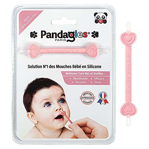 Pandagies Paris- mosca para bebé, limpiador Nasale Cure Nez y orejas, aspirador Nasal– mosca Nez– Sérum Fisiológico, pinzas de limpieza del Nez– Desatascadores de orejas.