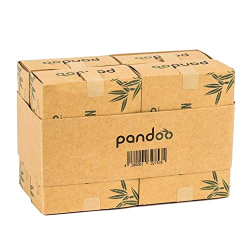 Pandoo 4 hisopos de algodón de bambú para bebés - 100% biodegradable, vegano y sostenible - Hisopos de algodón de alta calidad compostables