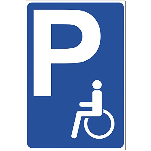 'Panneau PARKING handicapés en PVC mousse rigide Plaque 200 x 300 mm – 3 mm d'épaisseur