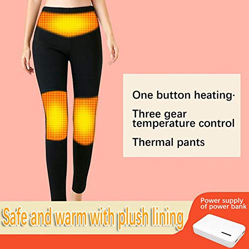 Pantalones de Calentamiento Inteligente de Temperatura Constante más Pantalones de Algodón de Mediana Edad y Ancianos Espesantes de Terciopelo Fríos y Cálidos para Mujer