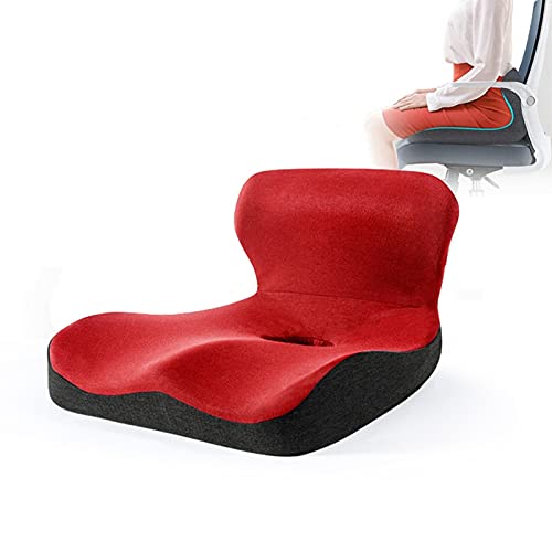 PANTAO L Forma Memoria Espuma Cojín Ortopédico Comfort Diseño Ergonómico Atrás Cochcyx Almohada for Asiento De Coche Silla De Oficina Alivio De Dolor (Color : Light Gray)