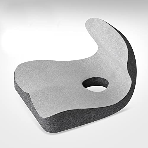 PANTAO L Forma Memoria Espuma Cojín Ortopédico Comfort Diseño Ergonómico Atrás Cochcyx Almohada for Asiento De Coche Silla De Oficina Alivio De Dolor (Color : Light Gray)