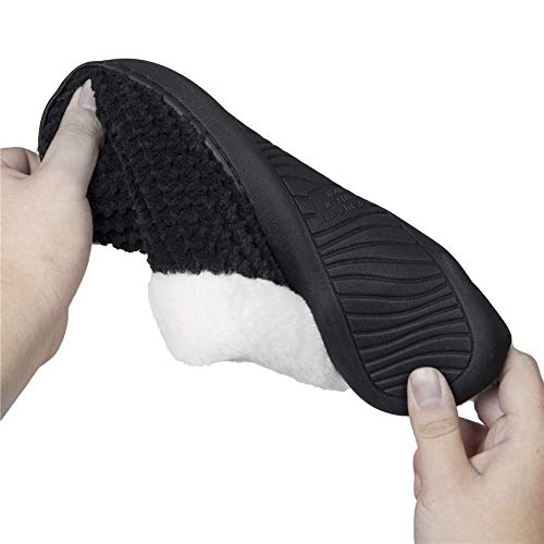 Pantuflas de Invierno para Hombre y Mujer, con Espuma viscoelástica, cómodas, Antideslizantes, para Interior y Exterior(HST.Negro,38/39 EU)