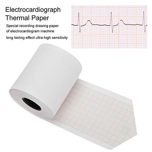 Papel térmico de electrocardiógrafo, 10 piezas Papel térmico de electrocardiograma Papel de dibujo de impresión de máquina de electrocardiógrafo(50 * 20)