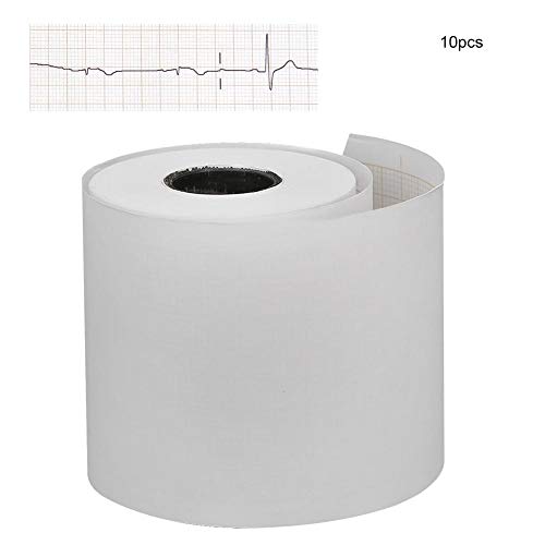 Papel térmico de electrocardiógrafo, 10 piezas Papel térmico de electrocardiograma Papel de dibujo de impresión de máquina de electrocardiógrafo(50 * 20)