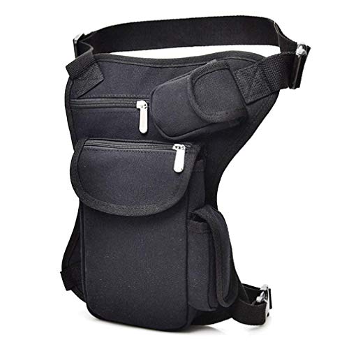 Paquete de Cintura de Lona Bolsa de Pierna caída para Hombres Mujeres Viajes al Aire Libre Táctica Motocicleta Bicicleta Ciclismo Senderismo Camping Bolsas de Muslo Bolsa