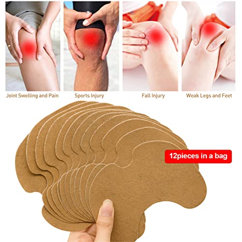 Parche de moxibustión para aliviar el dolor Kneeaid, 12 parches para aliviar el dolor, Parche para la rodilla de ajenjo Parche para, la rodilla y la columna lumbar (cervicales pegatinas)