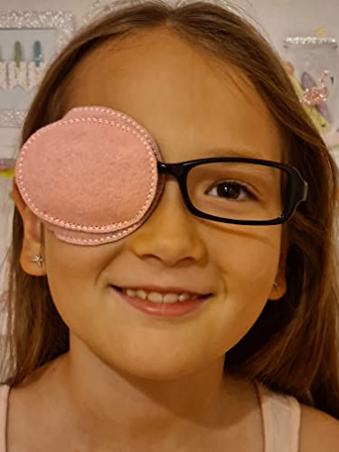 Parche ortopédico bordado reutilizable para niños y adultos para tratamiento de la terapia de oclusión de ojos perezosos para ambulitia, búho, burg (cubierta de ojo izquierdo)