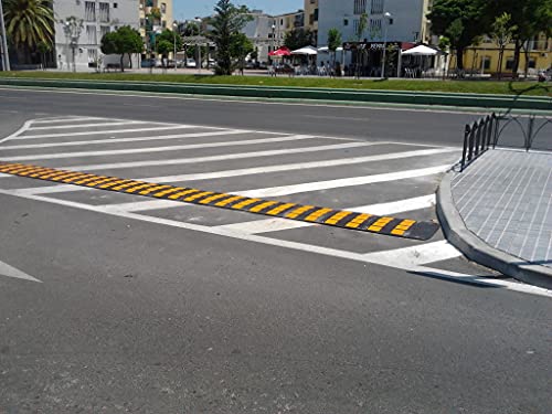 PARKING FACIL | Banda Reductora de Velocidad Vial | Badenes para Rampa de Garaje, Aparcamientos, Carreteras, Almacenes, etc. | Tamaño: 3x60x47,5 cm | Cumple Normativa | 2 Unidades…