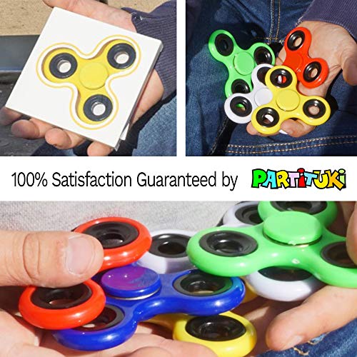 Partituki Pack de 10 Spinners de Metal. Idea Genial para Regalos de Cumpleaños para los Niños de la Clase, Regalos de Comuniones, Bodas…