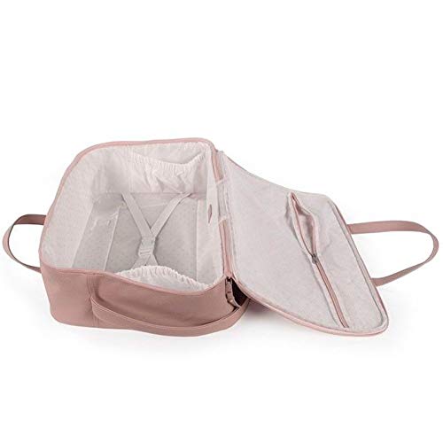 Pasito a Pasito. Maleta de Clínica Yummi. Bolsa de Maternidad Útil para Llevar al Hospital o Clínica. Organizador Fabricado en Polipiel. Color Rosa