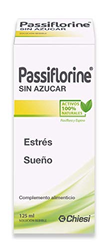 Passiflorine sin azucar Con ingredientes activos de Origen 100% Natural, Sin Azúcar, Solución Bebible, Sueño y estrés, 125 ml