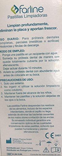 PASTILLAS LIMPIADORAS PARA PROTESIS DENTALES