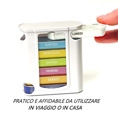 Pastillero semanal/diaria, soporte para tableta de bolsillo, ayuda para personas mayores, pastillero, dispensador de medicamentos, cápsulas, pastillas, pastillas, pastillas, pastillas.