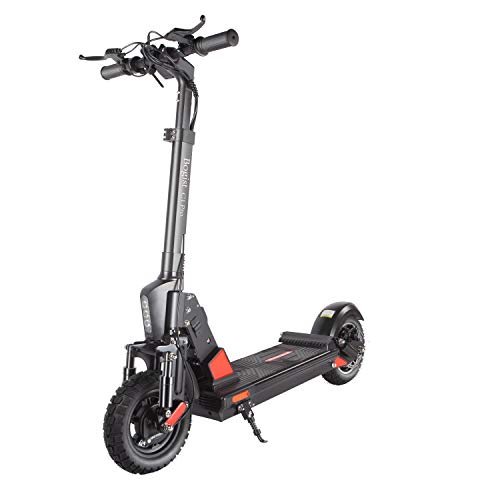 Patinete Electrico Adultos Carga 180kg, Largo Alcance 40-45km, 500W Patinete Eléctrico, Velocidad Máxima 45km/h, 10 '' Neumáticos Todoterreno Patinete Electrico con Asiento - C1pro (Negro)