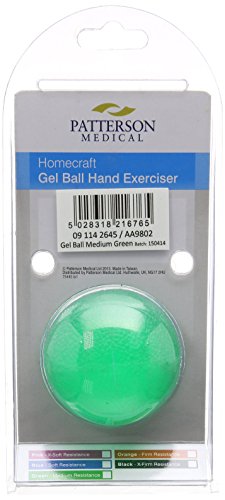 Patterson Medical Homecraft Rolyan - Pelota de gel para ejercicios con la mano (resistencia muy alta), varios colores