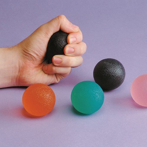 Patterson Medical Homecraft Rolyan - Pelota de gel para ejercicios con la mano (resistencia muy alta), varios colores