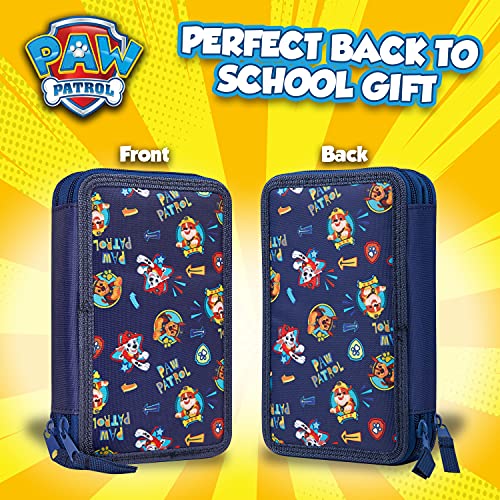 Paw Patrol Estuche Escolar, Material Escolar de la Patrulla Canina, Estuche Colores Con 2 Compartimentos