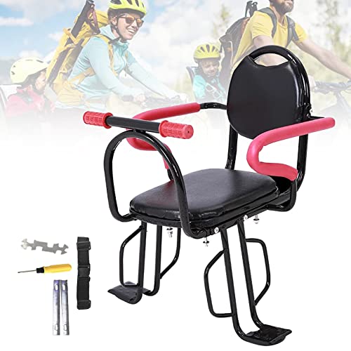 PEALOV Asiento Trasero De Bicicleta para NiñOs con Pasamanos, Asiento para NiñOs Montado En La Parte Trasera De Bicicleta Estable Y Segura para NiñOs De 2 A 7 AñOs, Soporta hasta 100 LB / 45 Kg