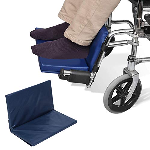 Pedal del Pedal De Silla De Ruedas, Pedal para Discapacitados Pedal De Pies De Elevación Pad Cojín De Almohadilla Accesorio De Protección De La Pierna22x24x1in Azul