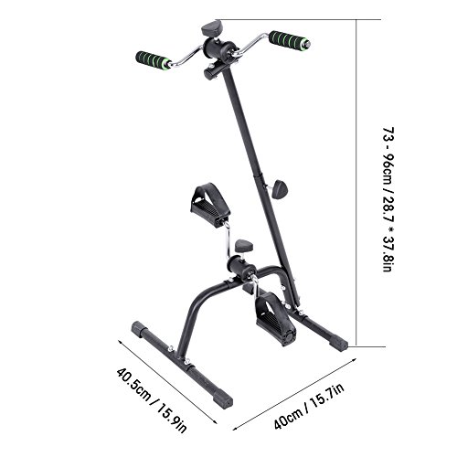 Pedales Bicicleta Estática Mini Bike, Entrenador de Pies y Manos Altura Ajustable 73 - 96cm, para Rehabilitación de Piernas Ejercitar Pierna Brazo Cuerpo