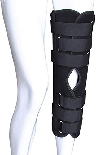 Pedales Estaticos Rodilla Brace textuales, acero médico inmovilizador de rodilla ayuda ortopédica de rodilla Protector for la fractura del ligamento Relajación, lesión de menisco ( Size : B(M) )