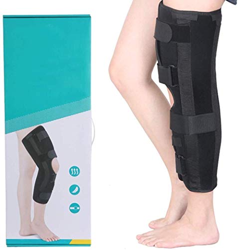 Pedales Estaticos Rodilla Wrap apoyo de la ayuda, médico inmovilizador ayuda de la rodilla ortopédica de rodilla Protector for la fractura del ligamento Relajación, lesión de menisco ( Size : C(L) )