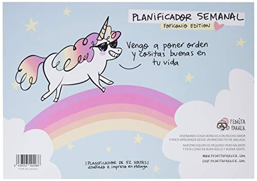 Pedrita Parker 449 - Planificador semanal con diseno Foficornio, A4, 210 x 297 mm