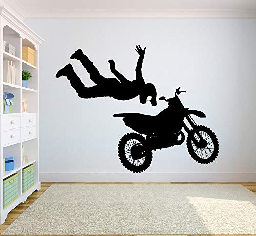 Pegatinas de pared para vehículos todoterreno estilo libre pegatinas de dormitorio deportes todoterreno motocicleta familia mural pegatinas de pared A4 57X72CM