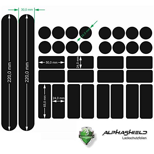 Película protectora de 34 piezas para el cuadro de la Bicicleta Pegatina Protección MTB BMX Cadena Película de protección de pintura