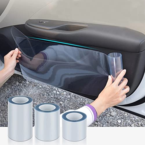 Película protectora de coche transparente,10cm x 10M Juego de Protectores para Pintura de Coche,Película Protectora autoadhesiva para Coche,Vinilo Transparente Coche,Película de Protección de Pintura