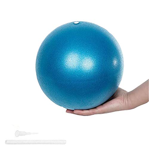 Pelota de Mini Pilates 25cm Pelota de Ejercicios de Sports Balón de Yoga para Ejercicios Abdominales Masaje y Gimnasio en Casa y Ejercicios básicos de rehabilitación de Hombros (Azul)