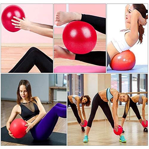 Pelota de Mini Pilates 25cm Pelota de Ejercicios de Sports Balón de Yoga para Ejercicios Abdominales Masaje y Gimnasio en Casa y Ejercicios básicos de rehabilitación de Hombros (Azul)