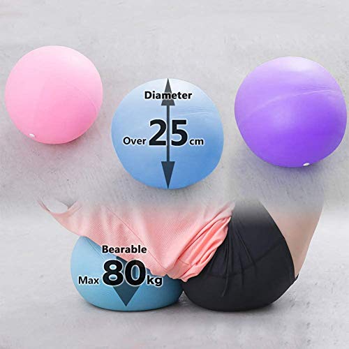 Pelota de Pilates Suave Balones de Ejercicio para Fitness Mini Pelota de Gimnasio de 25 cm, Pilates, Yoga, Entrenamiento básico y Fisioterapia en el hogar, Gimnasio y Oficina