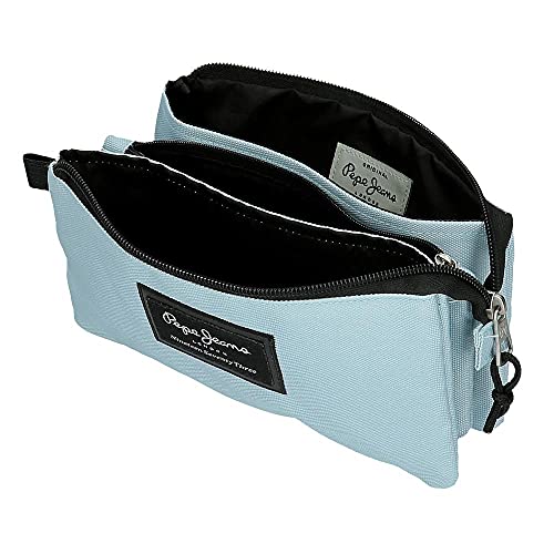 Pepe Jeans Aris Estuche Triple Azul 22x12x5 cms Poliéster